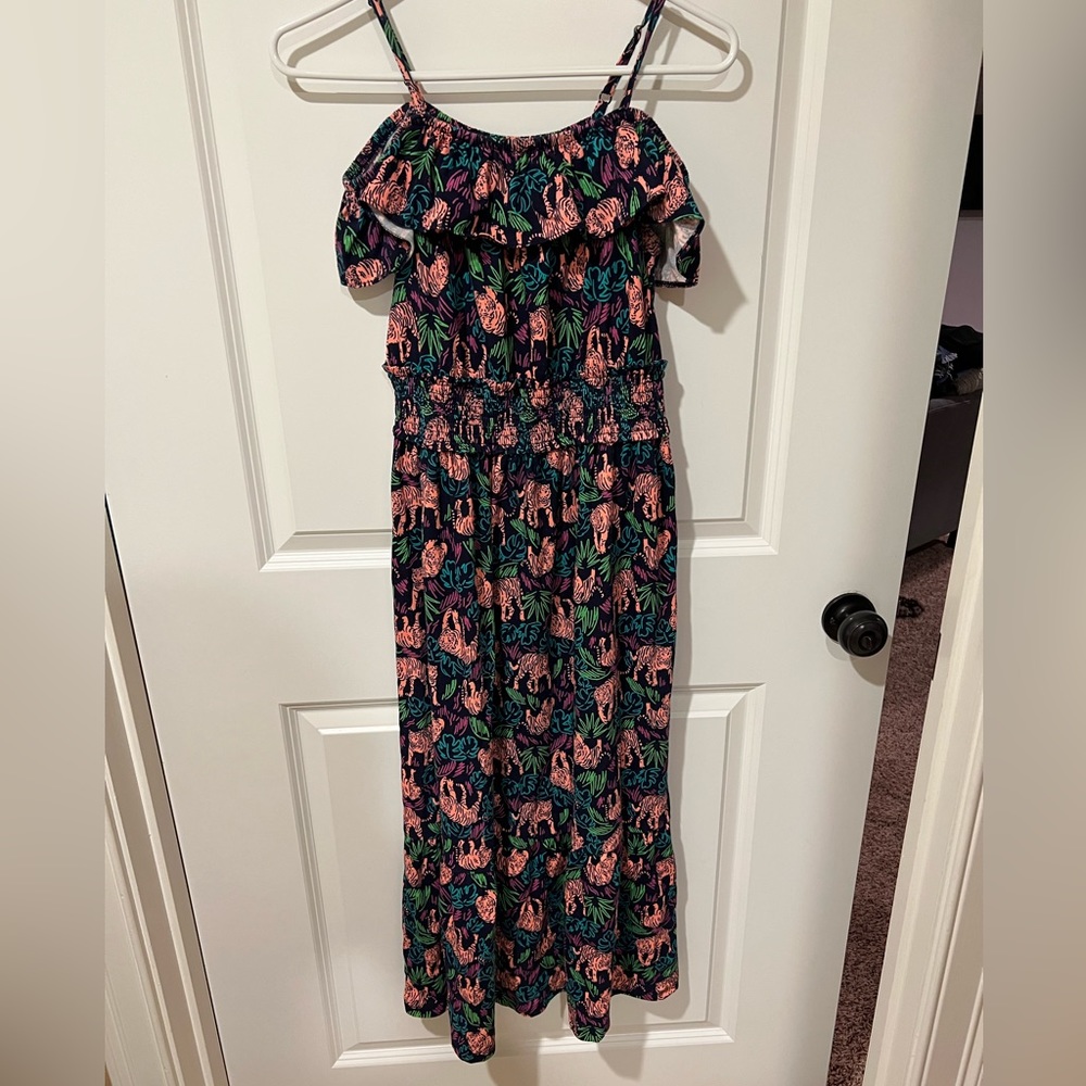 Cat & Jack tiger print cold shoulder dress